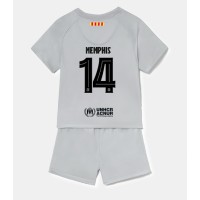 Barcelona Memphis Depay #14 Tredje sæt Børn 2022-23 Kortærmet (+ Korte bukser)